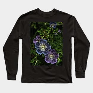 Dark Lunapic Geraniums Long Sleeve T-Shirt